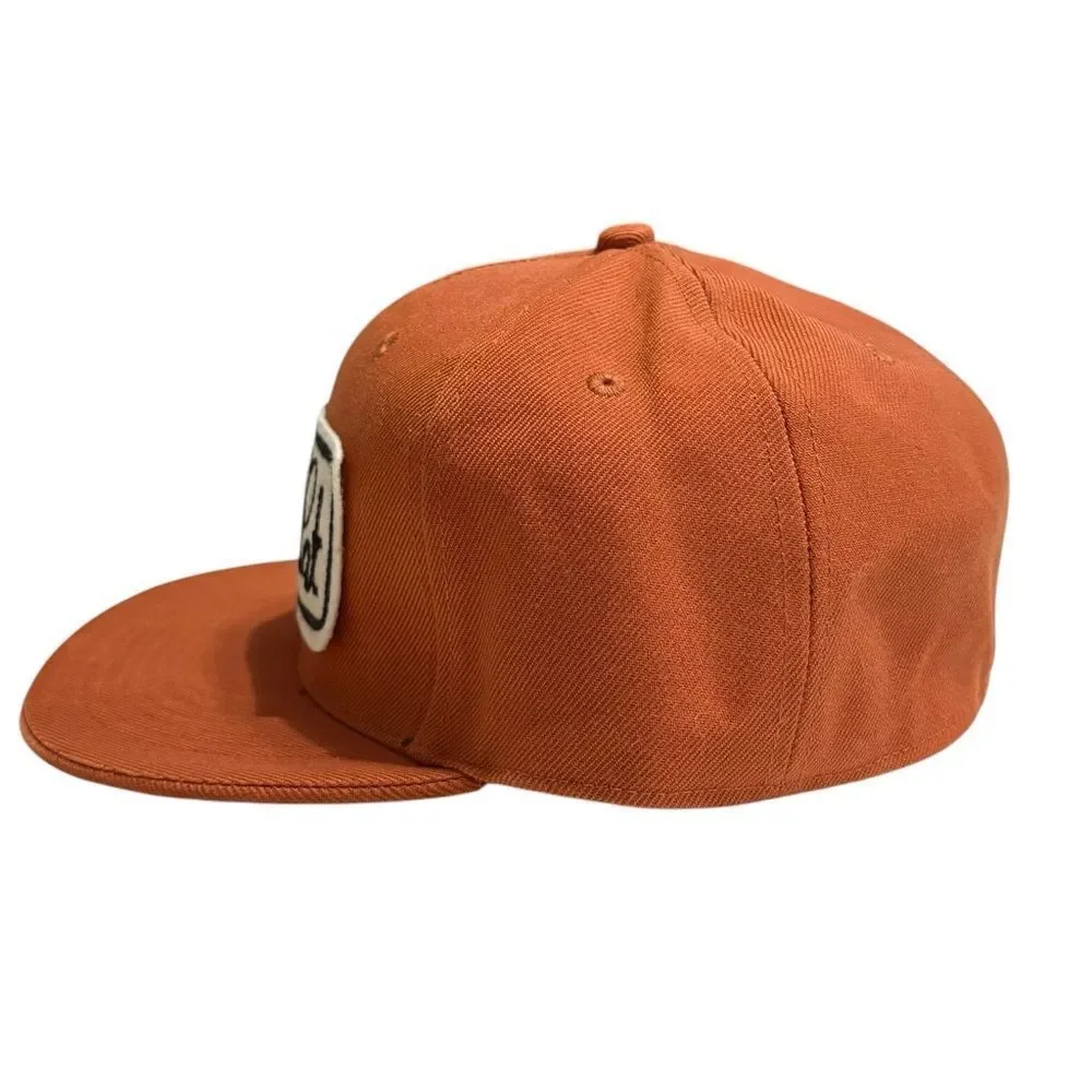 Flat Rat Rust Orange Fitted Hat Size 7 1/4 Royal Original Embroidered Patch Cap
